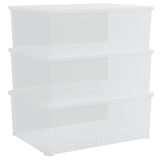 Vidaxl opbevaringsbokse Plastik 3 st Stackable 10 L