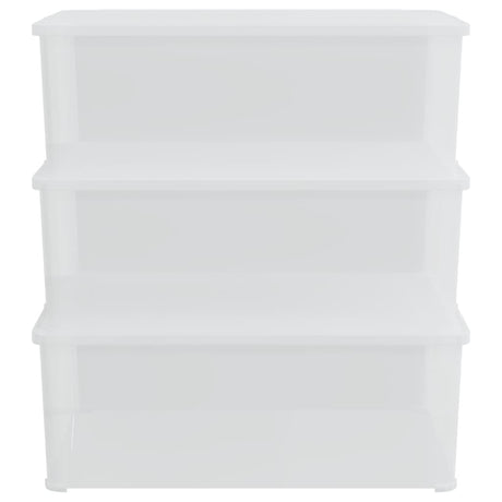 Vidaxl opbevaringsbokse Plastik 3 st Stackable 10 L