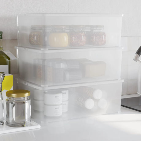 Vidaxl opbevaringsbokse Plastik 3 st Stackable 10 L