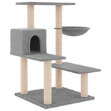 Vidaxl kattemøbler med sisal skrabe stillinger 82,5 cm lysegrå