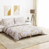 Vidaxl Duvet Crossing Set 200x200 cm bomuld hvid og brun