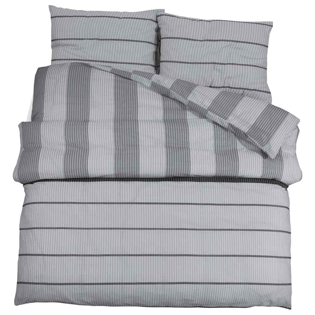 Vidaxl Duvet Crossing Set 200x200 cm bomuld grå