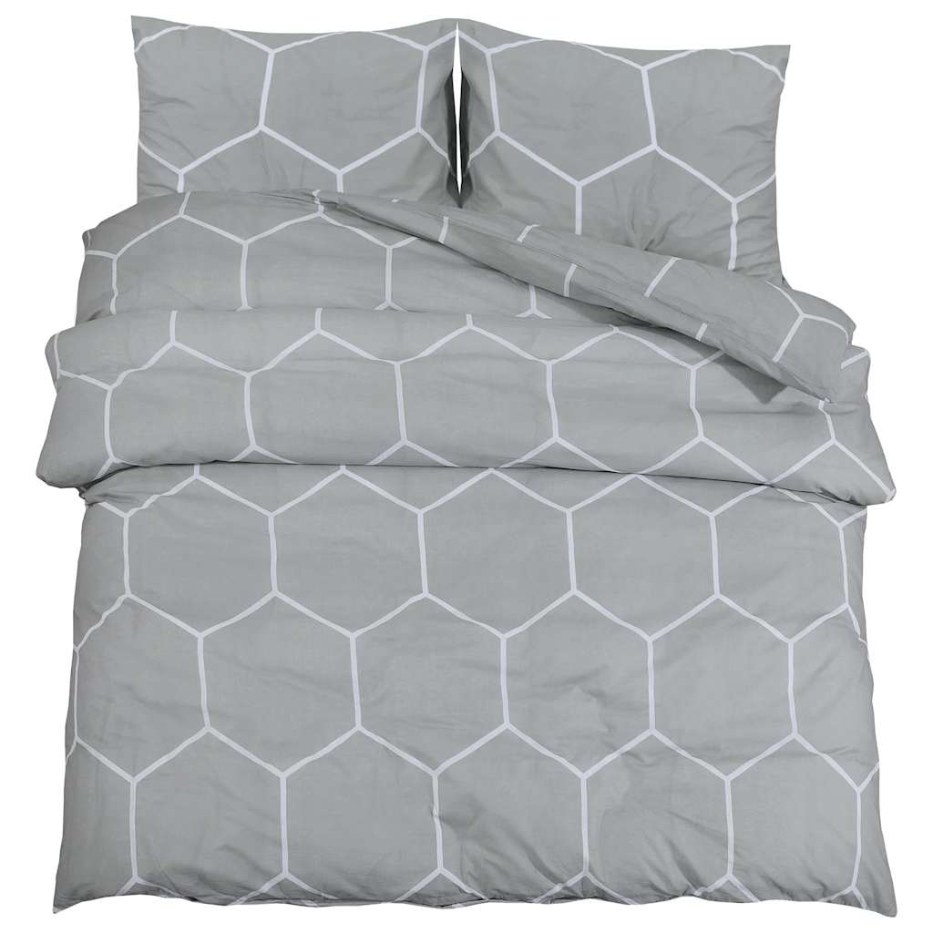 Vidaxx dynebetræk sæt 260x220 cm bomuldsgrå