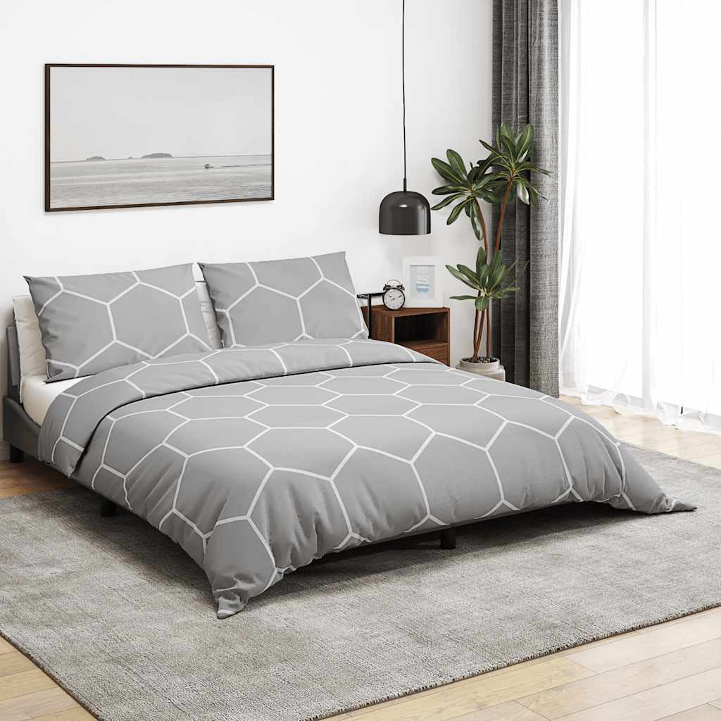 Vidaxx dynebetræk sæt 260x220 cm bomuldsgrå