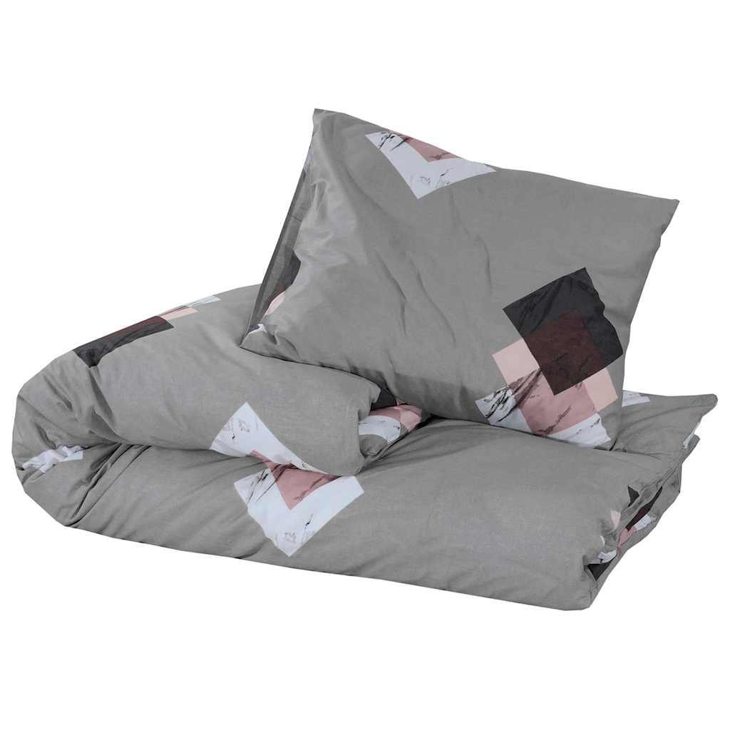 Vidaxl Duvet Crossing Set 200x200 cm bomuld grå