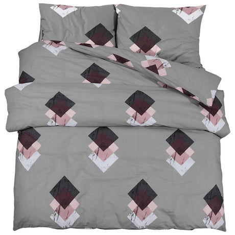Vidaxl Duvet Crossing Set 240x220 cm bomuld grå