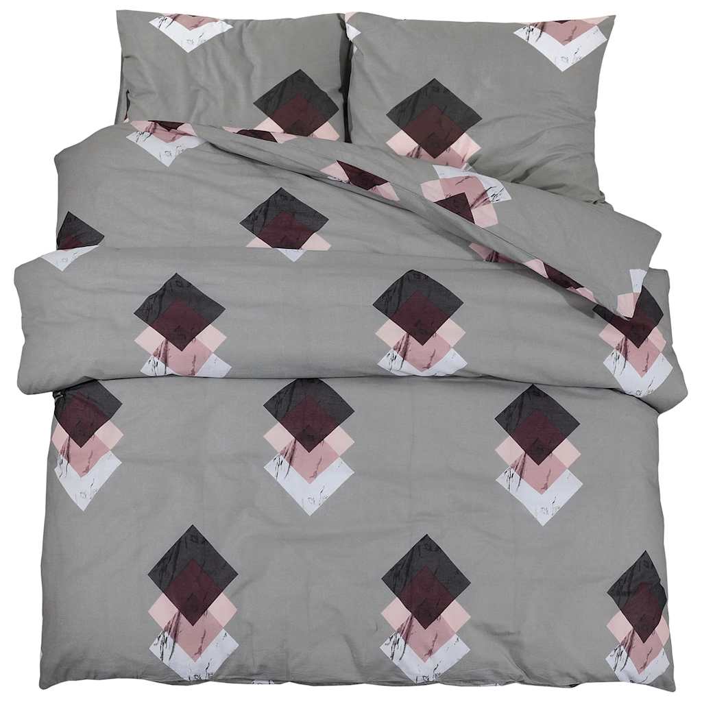 Vidaxl dyneoverskridende sæt 200x220 cm bomuldsgrå