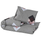 Vidaxl Duvet Crossing Set 225x220 cm bomuldsgrå