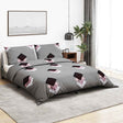 Vidaxl dyneoverbetaling sæt 260x220 cm bomuld grå