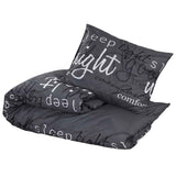 VIDAXX DUVET -DÆKNING Sæt 200x200 cm bomuld sort