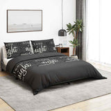 VIDAXX DUVET -DÆKNING Sæt 200x200 cm bomuld sort