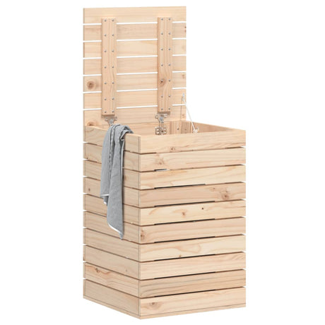 Vidaxl vaskeri kurv 44x44x66 cm solid fyrretræ