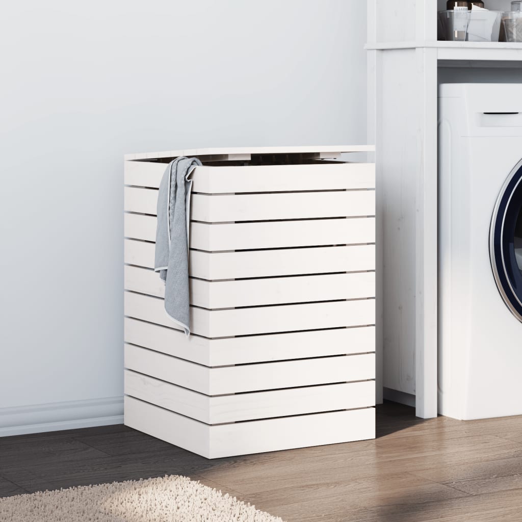 Vidaxl vaskeri kurv 44x44x66 cm Solid fyrretræ