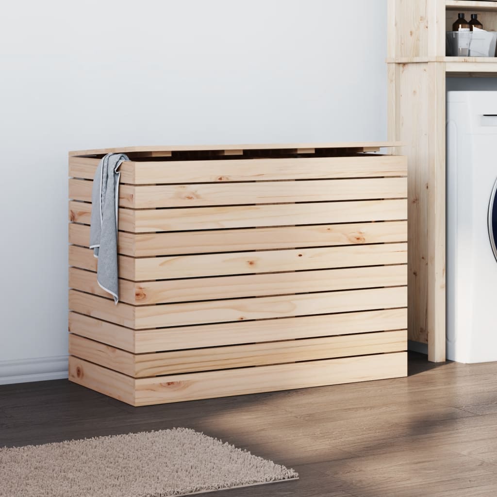 Vidaxl vaskeri Kurv 88.5x44x66 cm Solid fyrretræ