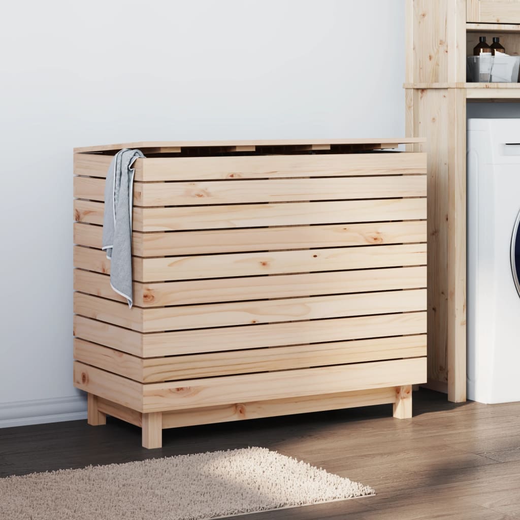 Vidaxl vaskeri Kurv 88.5x44x76 cm Solid fyrretræ