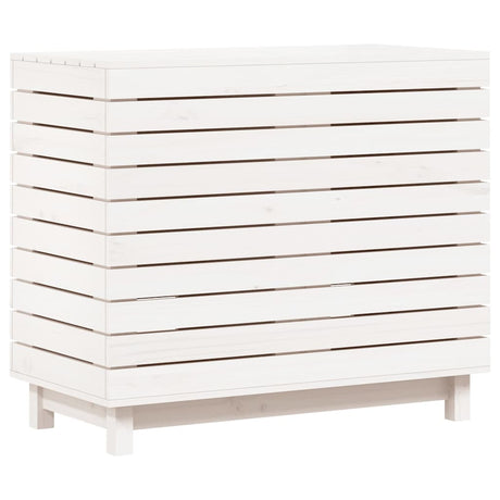 Vidaxl vaskeri Kurv 88.5x44x76 cm Fast fyrretræ hvid