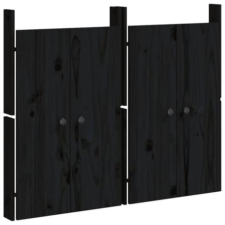 Vidaxx skabslåger til udekøkken Meppel 2 stk 50x9x82 cm fyrretræ sort