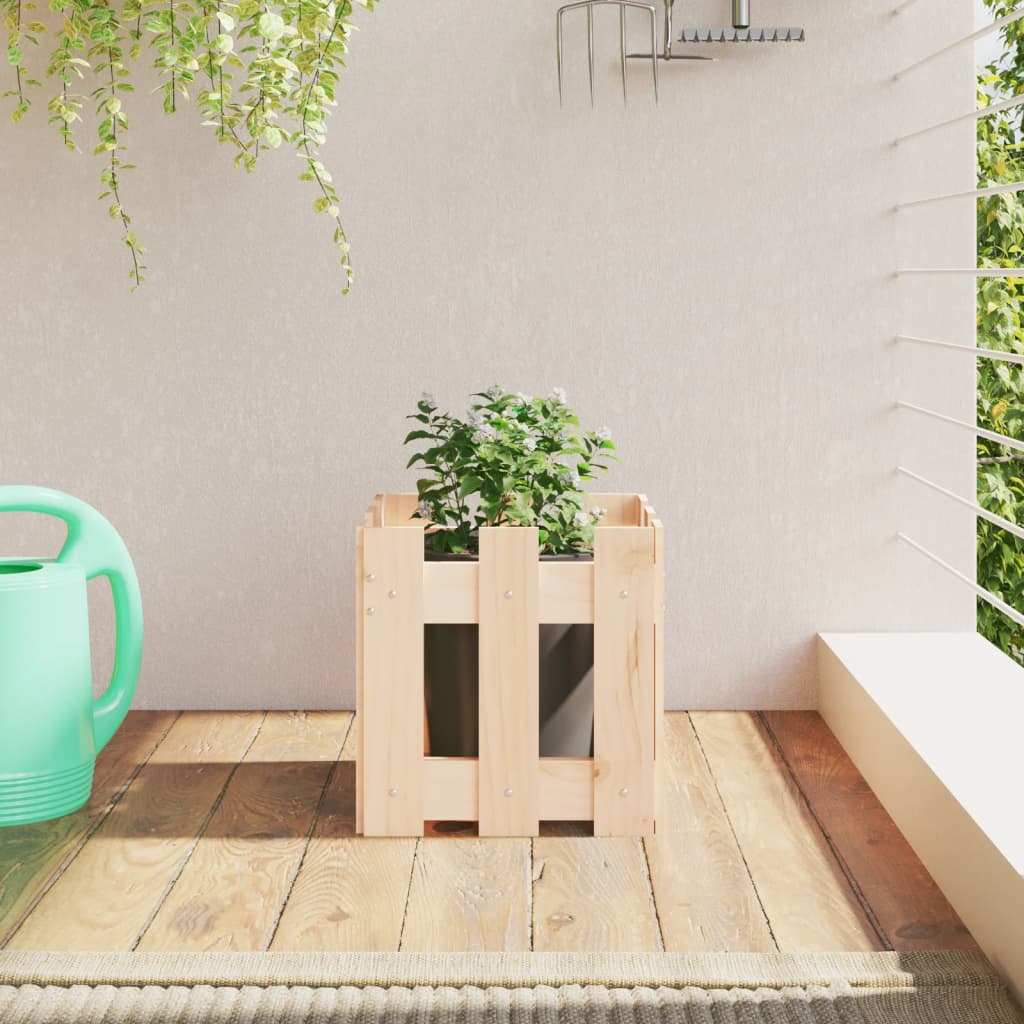 Vidaxx planter med hegndesign 30x30x30 cm fast fyrretræ
