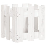 Vidaxx planter med hegndesign 30x30x30 cm fast fyrretræ hvid