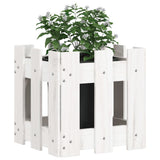 Vidaxx planter med hegndesign 30x30x30 cm fast fyrretræ hvid