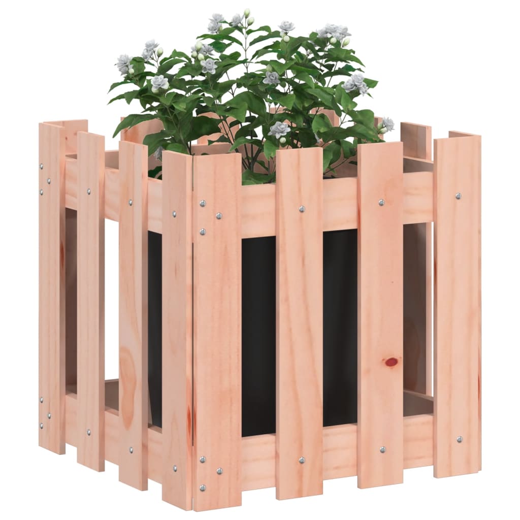 Vidaxl Planter med hegndesign 40x40x40 cm solid Douglas Wood