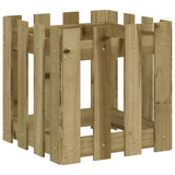 Vidaxx planter med hegndesign 40x40x40 cm imprægneret fyrretræ