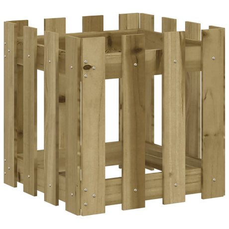 Vidaxx planter med hegndesign 40x40x40 cm imprægneret fyrretræ