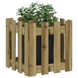 Vidaxx planter med hegndesign 40x40x40 cm imprægneret fyrretræ