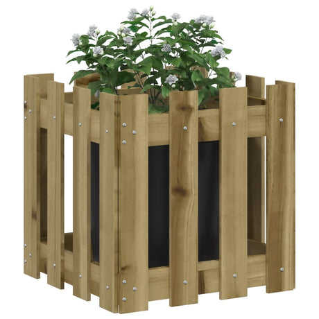 Vidaxx planter med hegndesign 40x40x40 cm imprægneret fyrretræ