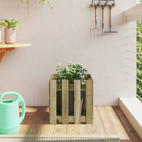 Vidaxx planter med hegndesign 40x40x40 cm imprægneret fyrretræ