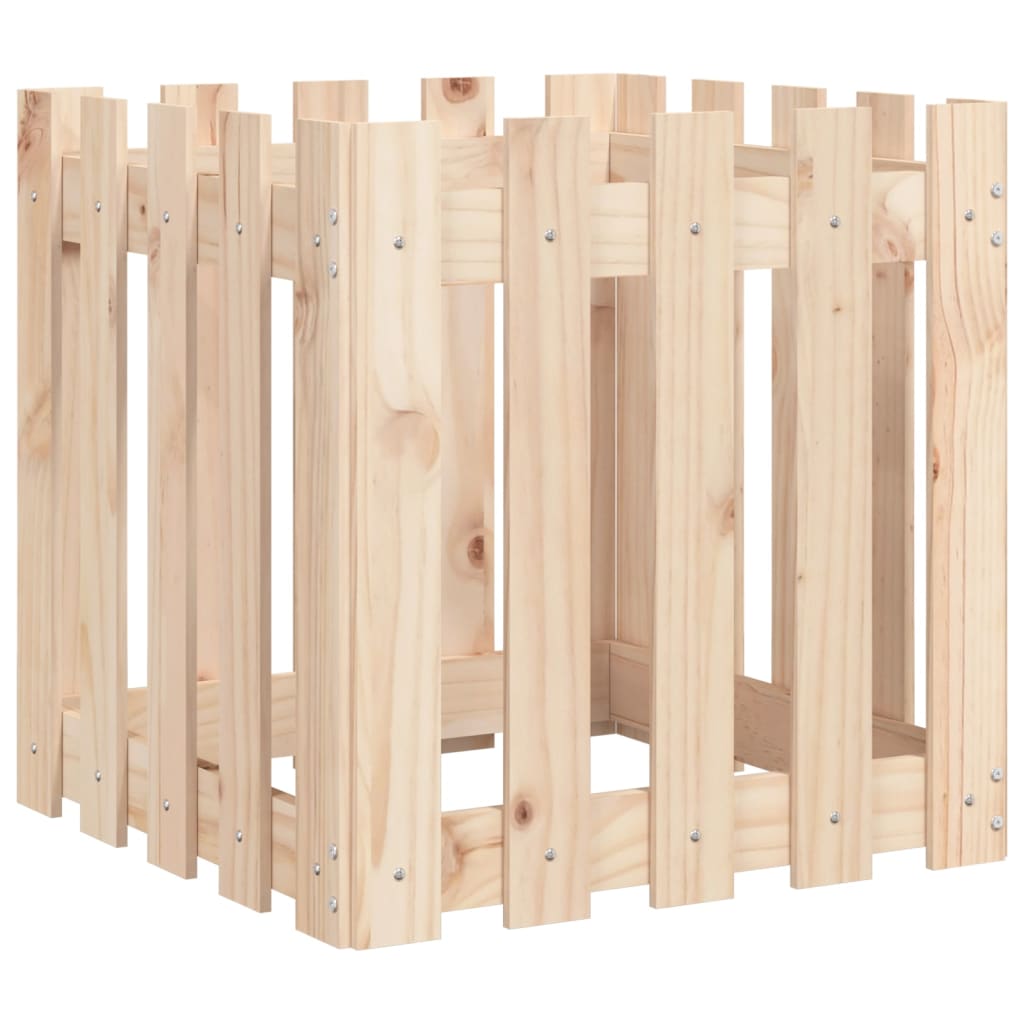 Vidaxl planter med hegn 50x50x50 cm fast fyrretræ