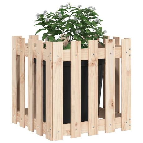 Vidaxl planter med hegn 50x50x50 cm fast fyrretræ