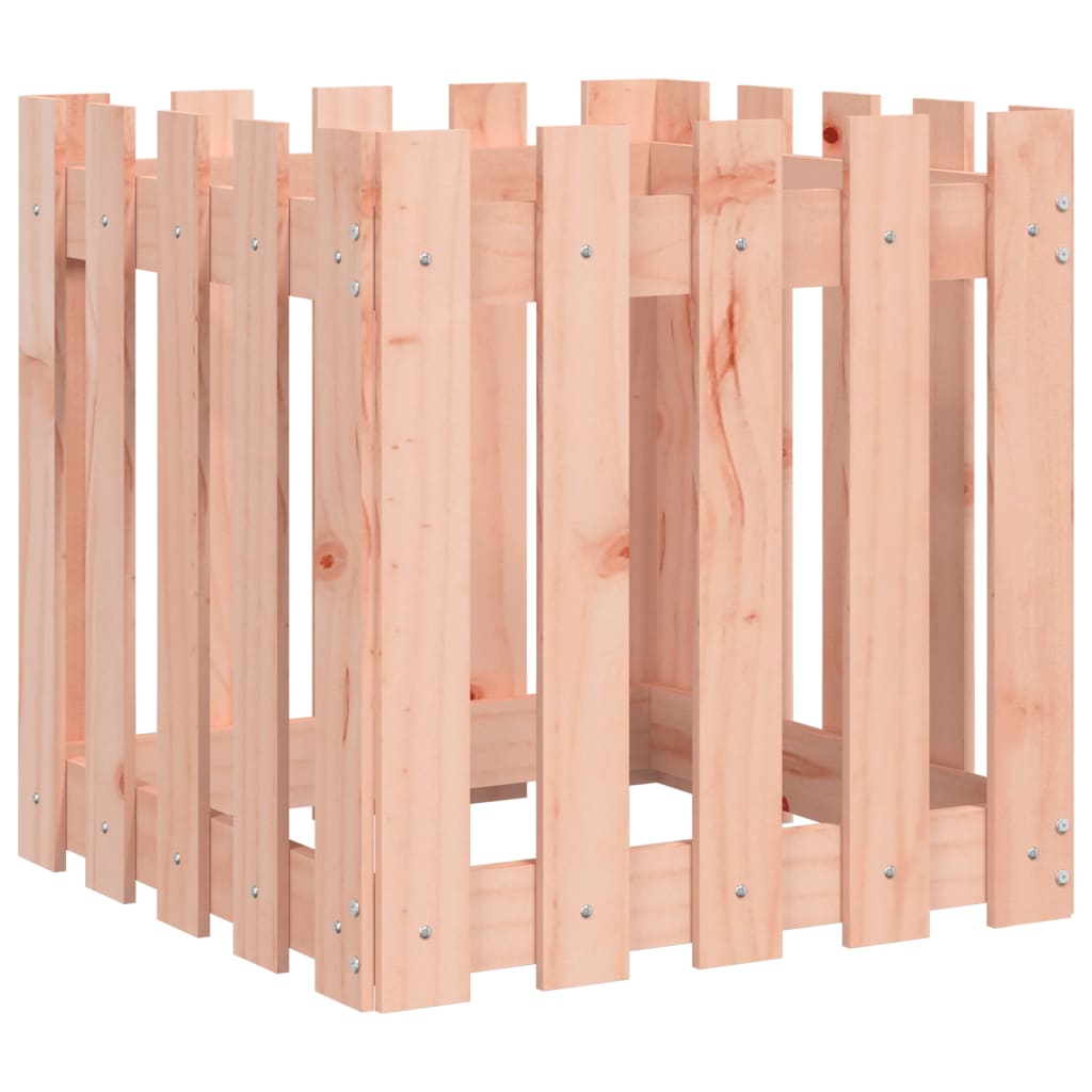 Vidaxl Planning Box med hegndesign 50x50x50 cm solid Douglashout