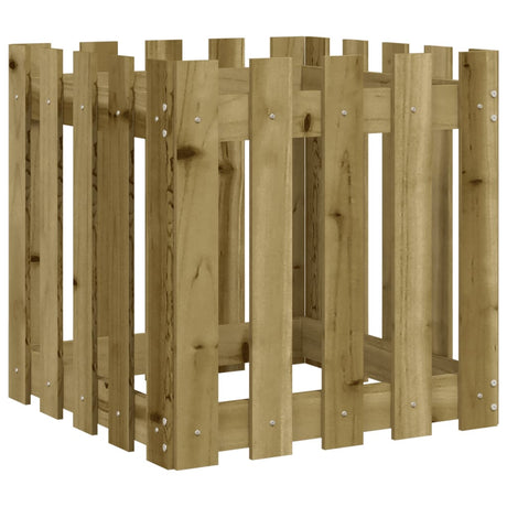 Vidaxl planter med hegn 50x50x50 cm imprægneret fyrretræ