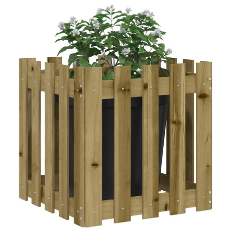 Vidaxl planter med hegn 50x50x50 cm imprægneret fyrretræ