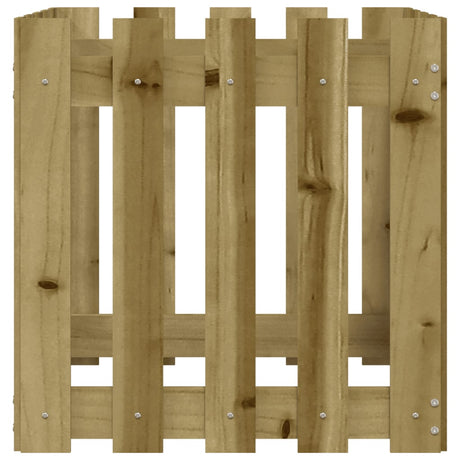Vidaxl planter med hegn 50x50x50 cm imprægneret fyrretræ