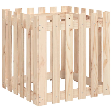 Vidaxx planter med hegndesign 60x60x60 cm fast fyrretræ