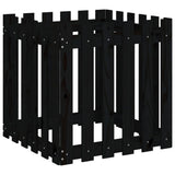 Vidaxx planter med hegndesign 60x60x60 cm Solid fyrretræ sort