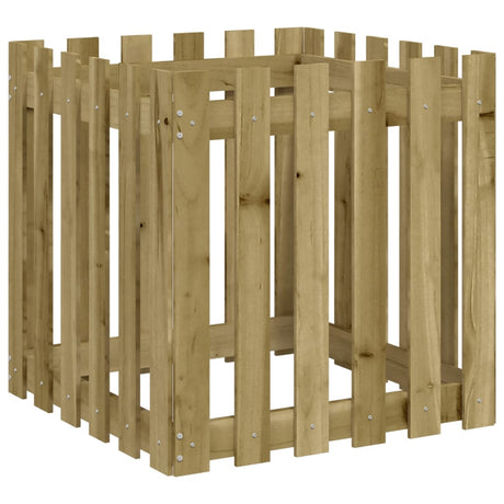 Vidaxx planter med hegndesign 60x60x60 cm imprægneret fyrretræ