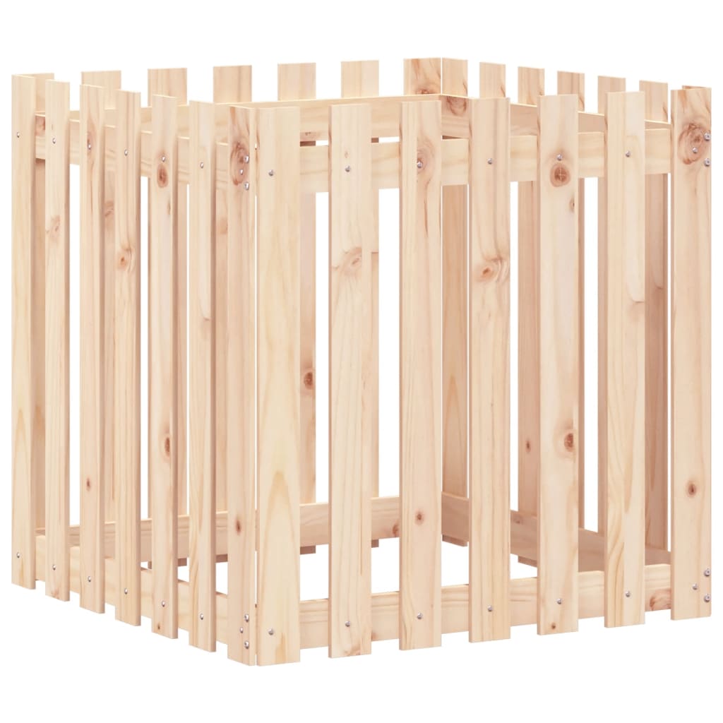 Vidaxx planter med hegndesign 70x70x70 cm fast fyrretræ