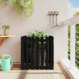 Vidaxx planter med hegndesign 70x70x70 cm Solid fyrretræ sort