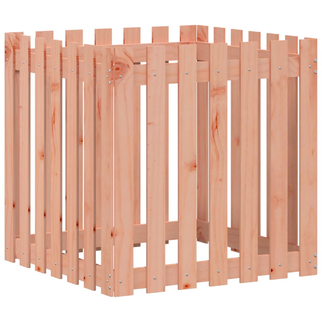 Vidaxx Planter med hegndesign 70x70x70 cm solid Douglas Wood