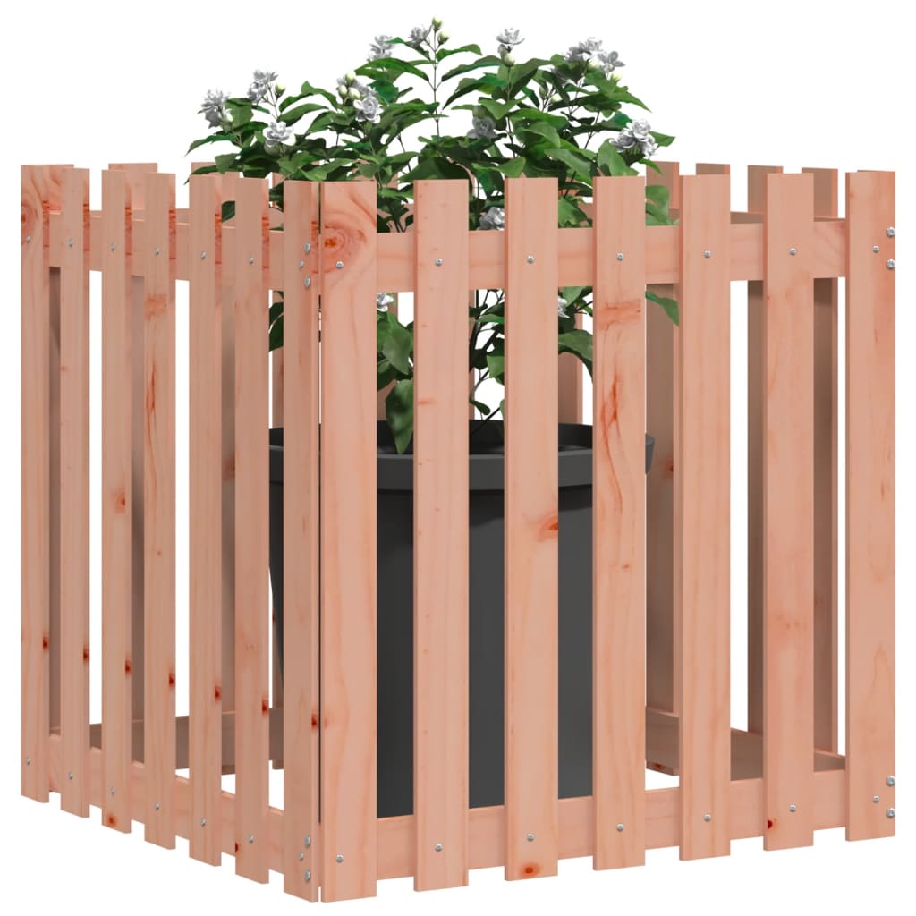 Vidaxx Planter med hegndesign 70x70x70 cm solid Douglas Wood