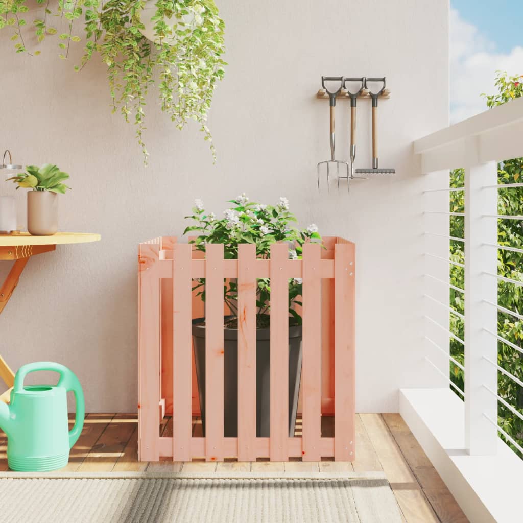 Vidaxx Planter med hegndesign 70x70x70 cm solid Douglas Wood