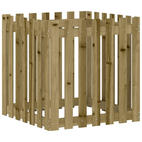 Vidaxx planter med hegndesign 70x70x70 cm imprægneret fyrretræ