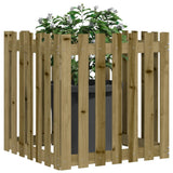 Vidaxx planter med hegndesign 70x70x70 cm imprægneret fyrretræ