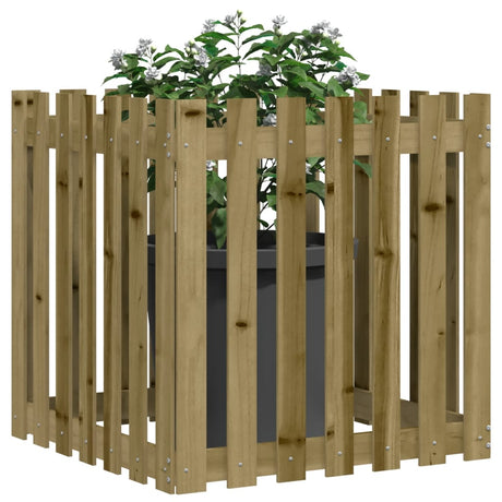 Vidaxx planter med hegndesign 70x70x70 cm imprægneret fyrretræ