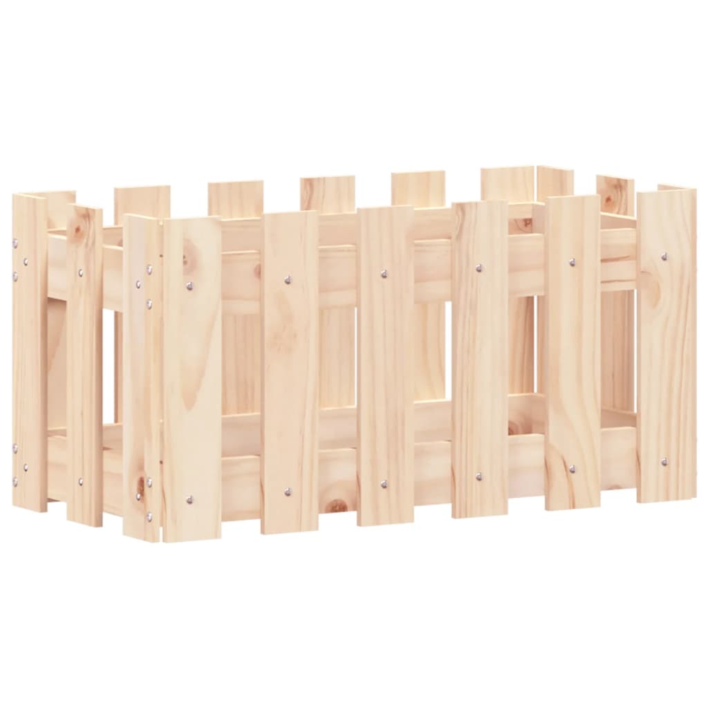 Vidaxx planter med hegndesign 60x30x30 cm fast fyrretræ