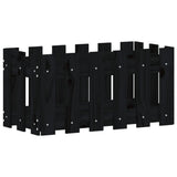 Vidaxl planlægningsboks med hegndesign 60x30x30 cm solid fyrretræ sort