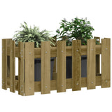 Vidaxx planter med hegndesign 60x30x30 cm imprægneret fyrretræ